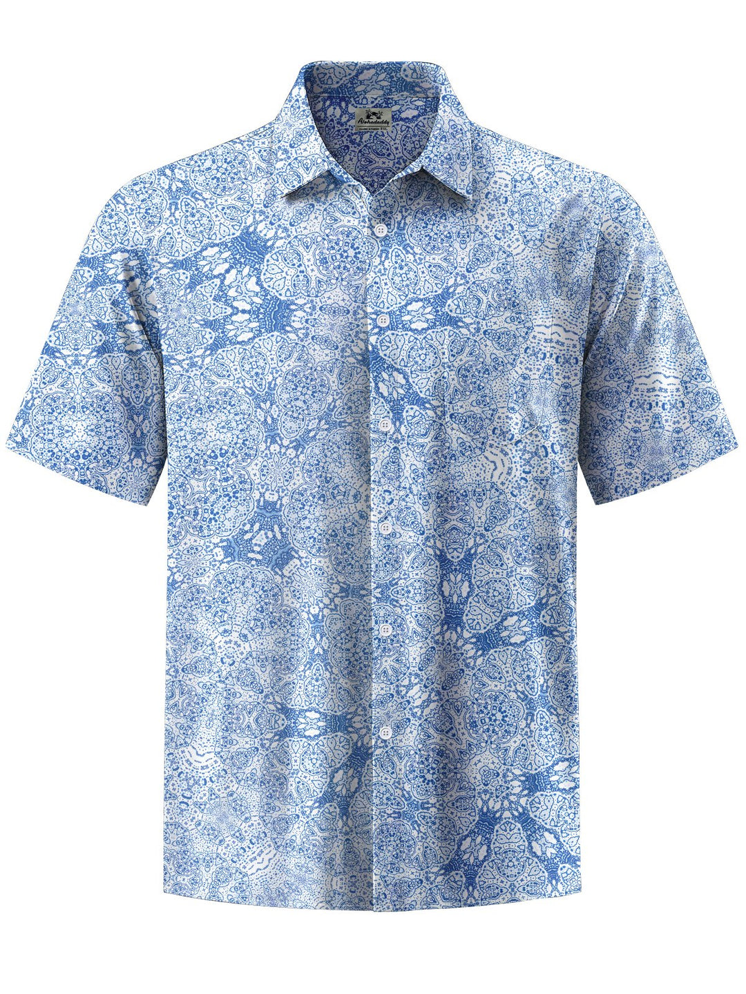 Alohadaddy® Hawaiian Pattern Art Print Chest Pocket Men&