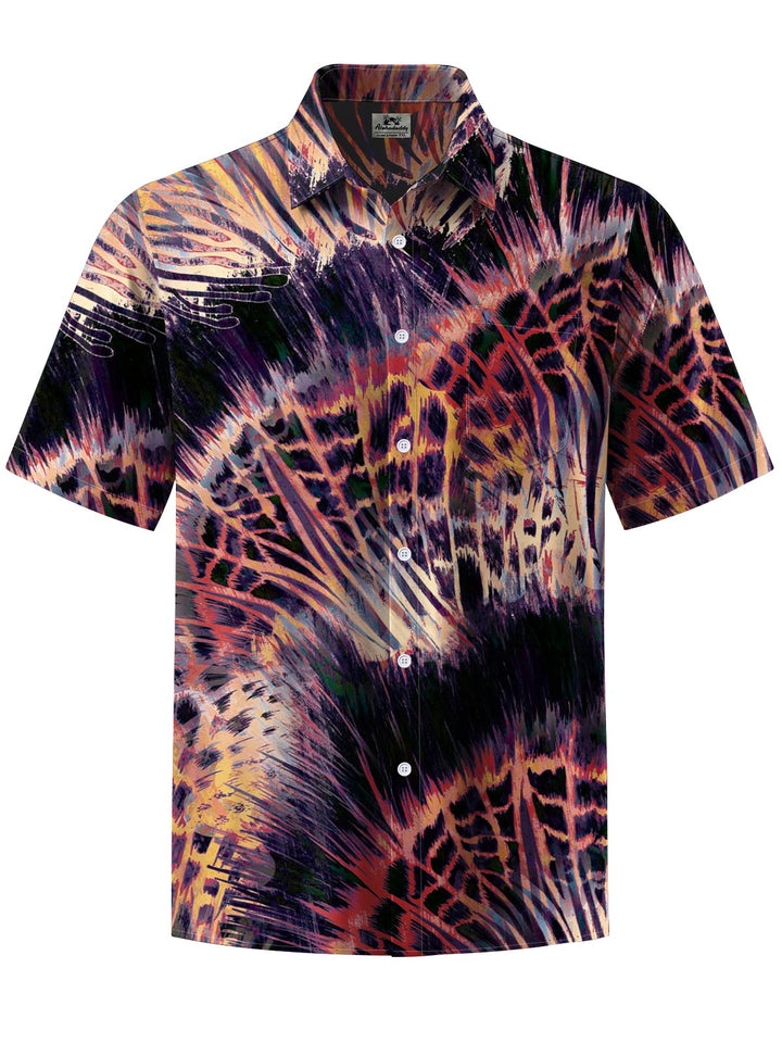 Alohadaddy® Vintage Abstract Texture Art Print Chest Pocket Men&
