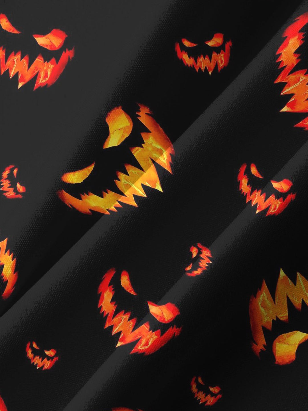 Alohadaddy® Halloween Pumpkin Monster Printed Artwork Chest Pocket Men&