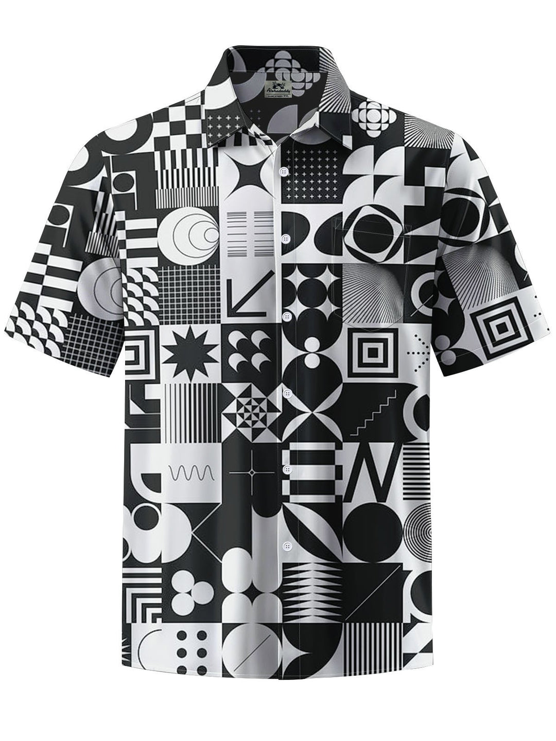 Alohadaddy® Casual Geometric Art Print Pocket Stretch Men&