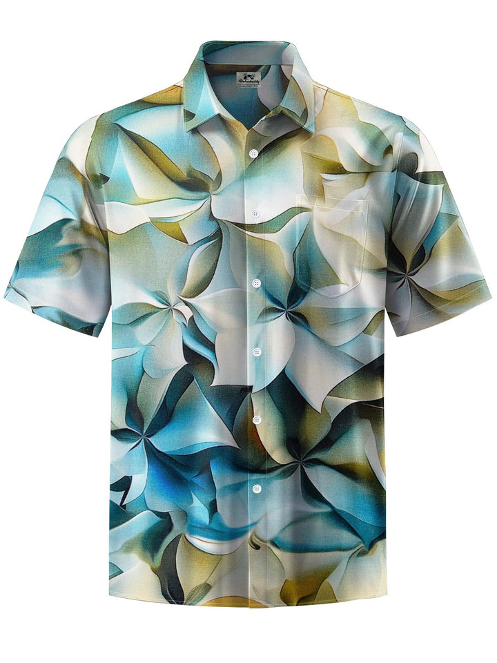 Alohadaddy® Casual Abstract Flower Print Art Pocket Stretch Men&