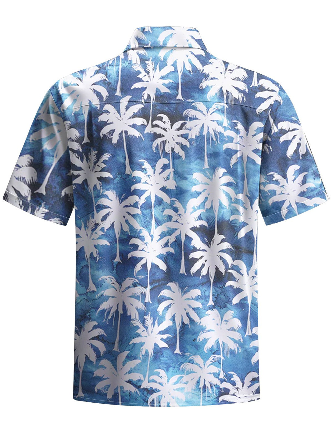 Alohadaddy® Hawaiian Palm Tree Print Stretch Pocket Button Men&