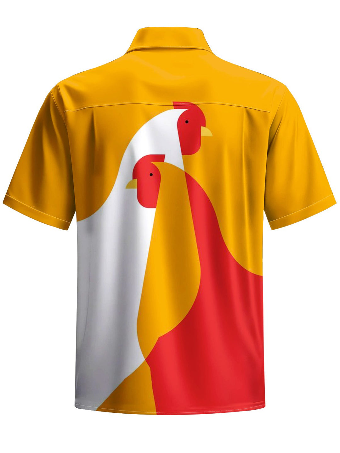 Alohadaddy® Casual Geometric Rooster Print Button Pocket Stretch Men&