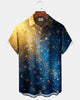 Alohadaddy® Casual Polka Dot Print Artistic Elastic Pockets Buttoned Men's Short-Sleeve Shirt Big & Tall