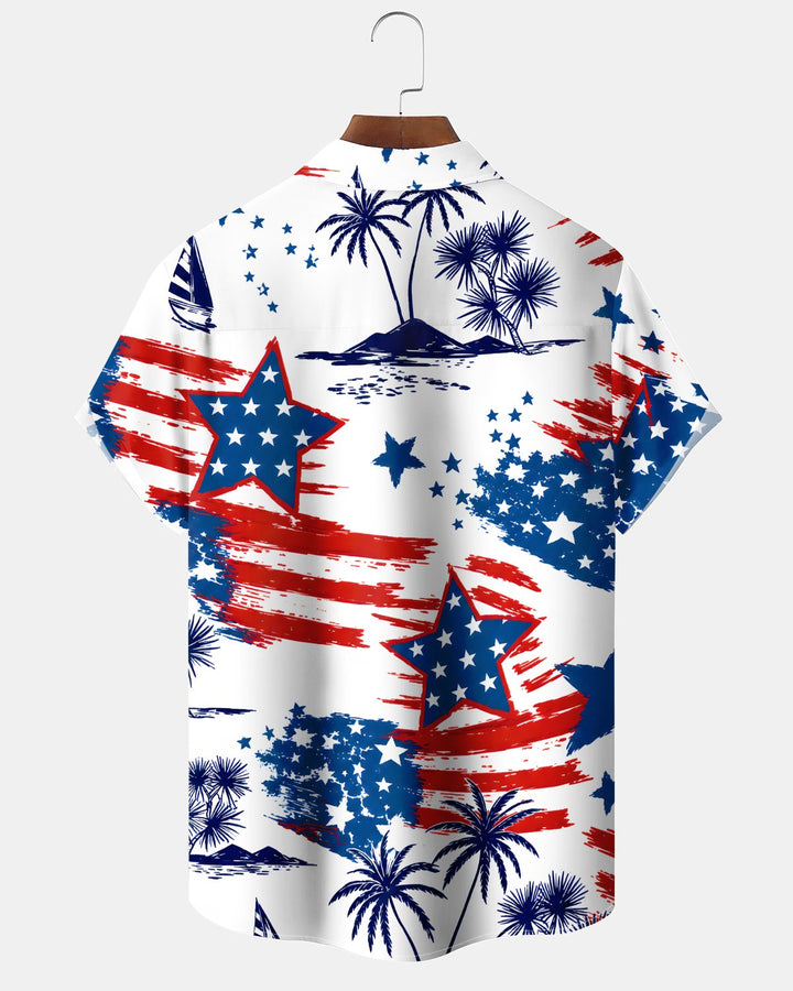 Alohadaddy® Vintage Flag Print Art Men&