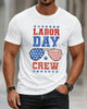 Alohadaddy® Men's Short-Sleeve T-Shirt  Labor Day Graphic Crew Neck