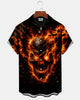 Alohadaddy® Men's Short-Sleeve Button-Down Shirt  Holiday/Halloween Graphic Print with Pocket