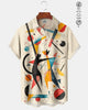 Alohadaddy® Men's Casual Short-Sleeve Button-Down Shirt with Pocket  Atomic Print Art
