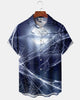 Alohadaddy® Men's Short-Sleeve Button-Down Shirt  Holiday/Halloween Graphic Print with Pocket
