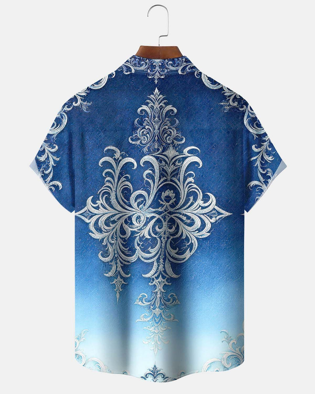 Alohadaddy® Men’s Short-Sleeve Button-Down Shirt  Vintage-Style Patterned Print with Pocket