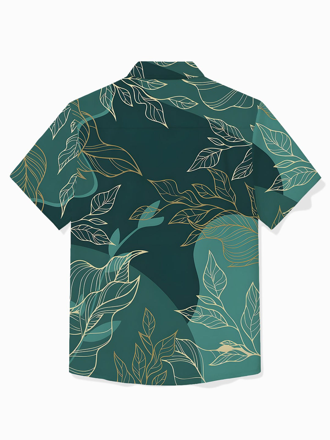 Alohadaddy Hawaiian Botanical Gold Leaf Print Men&