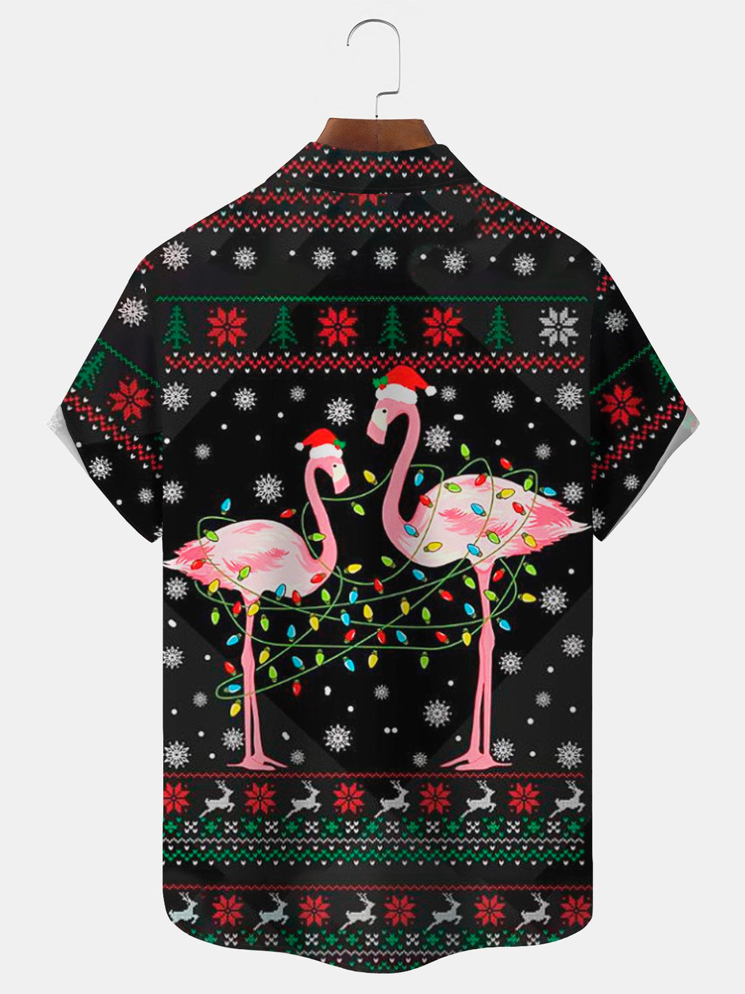 Alohadaddy Christmas Flamingo Lanterns 3D Digital Print Men&