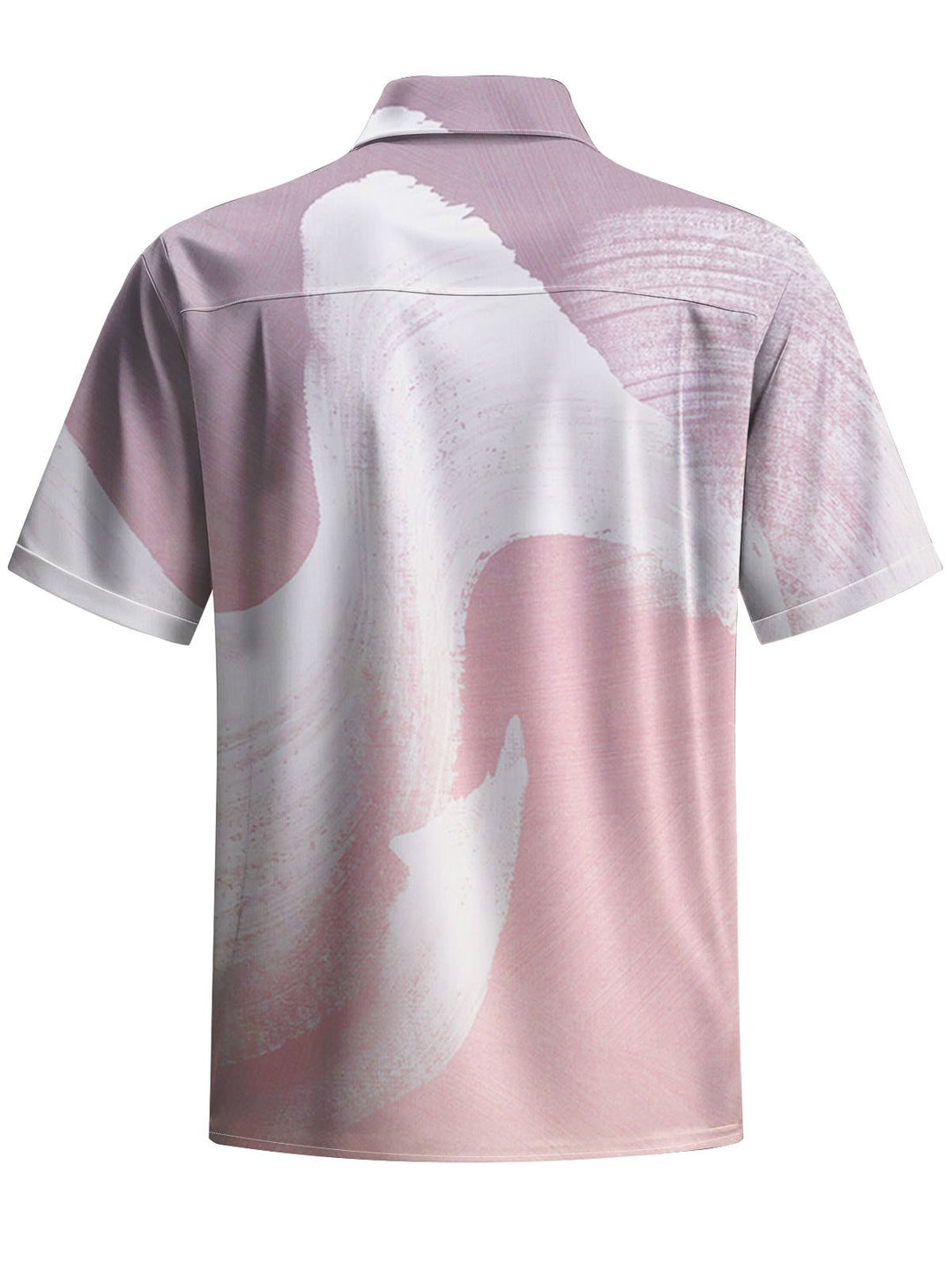 Alohadaddy® Casual Abstract Print Chest Pocket Men Short Sleeve Shirt Big &amp; Tall