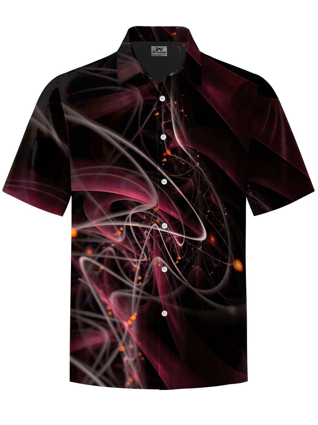 Alohadaddy® Retro Abstract Art Print Chest Pocket Stretch Men&