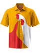 Alohadaddy® Casual Geometric Rooster Print Button Pocket Stretch Men's Short Sleeve Shirt Big & Tall