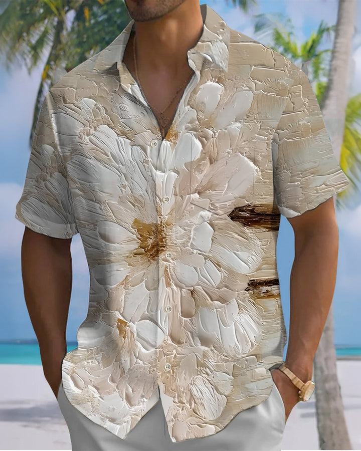 Alohadaddy® Vintage Floral Print Art Button Pocket Cardigan Men&