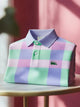 Alohadaddy® Basic Plaid Logo Print Men's Button-Down Polo Shirt Big & Tall