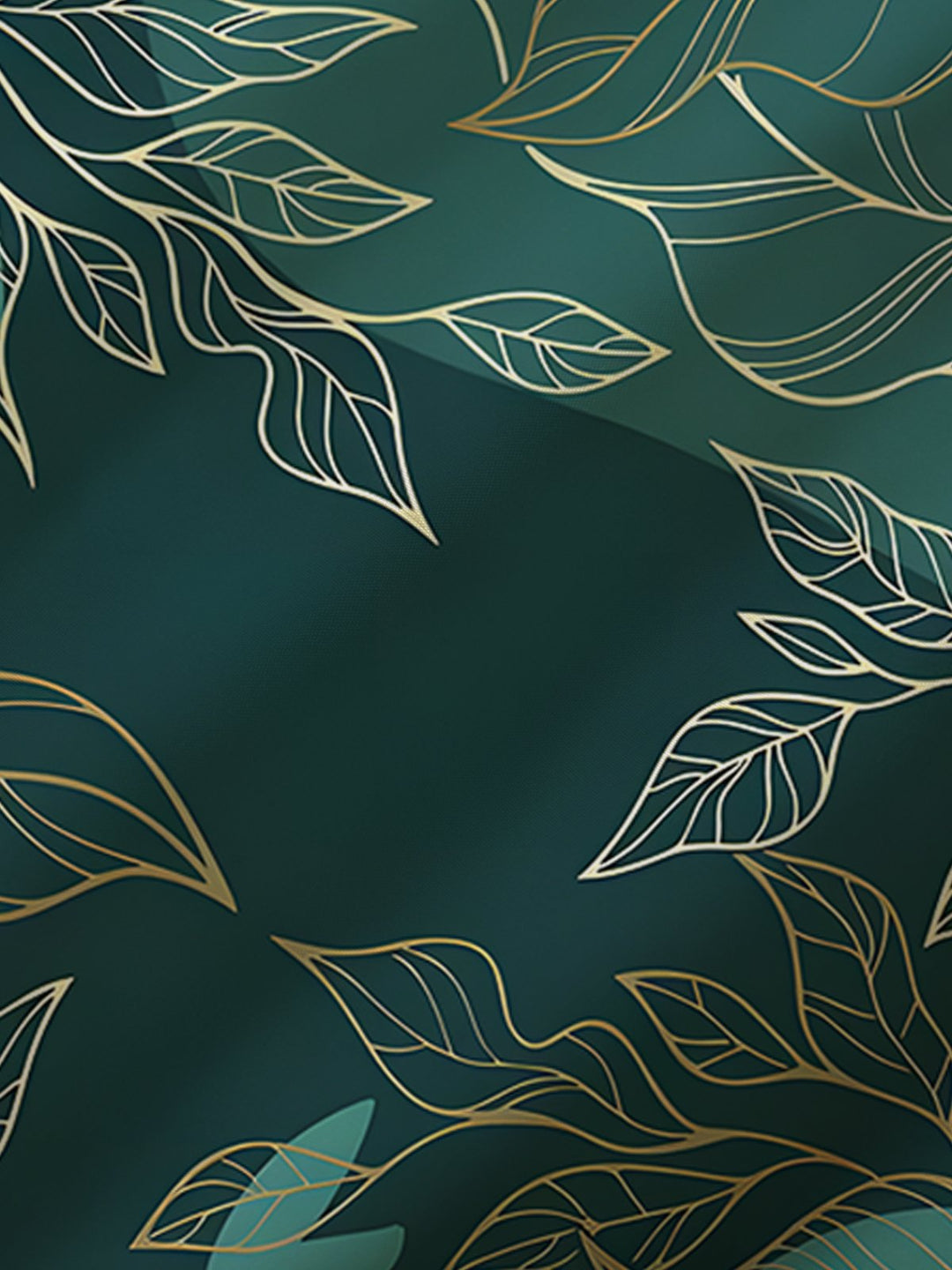 Alohadaddy Hawaiian Botanical Gold Leaf Print Men&