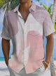 Alohadaddy® Casual Abstract Print Chest Pocket Men Short Sleeve Shirt Big & Tall