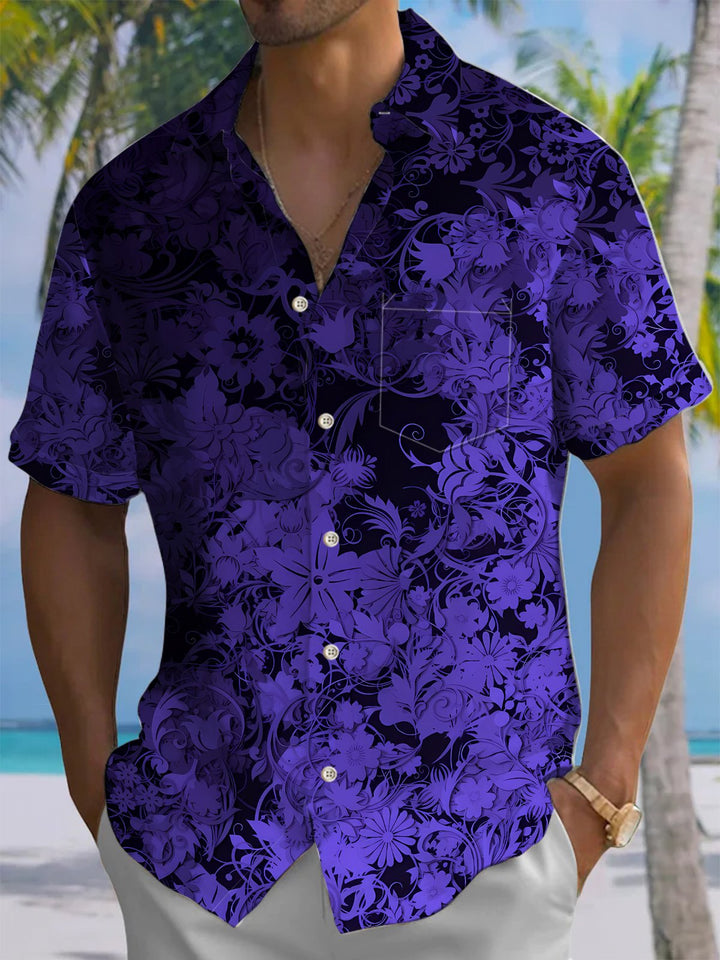 Alohadaddy® Casual Floral Art Print Moisture Wicking Men&