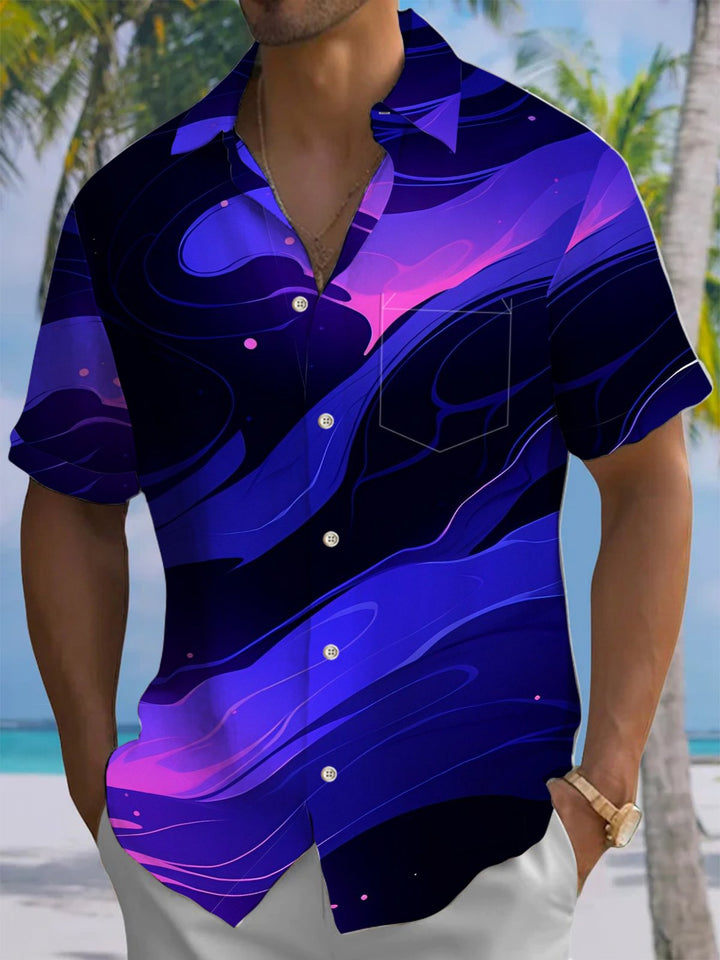 Alohadaddy® Casual Abstract Print Art Moisture Wicking Men&