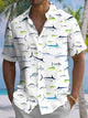 Alohadaddy® Hawaiian Fish Art Print Chest Pocket Men's Short Sleeve Shirt Big & Tall