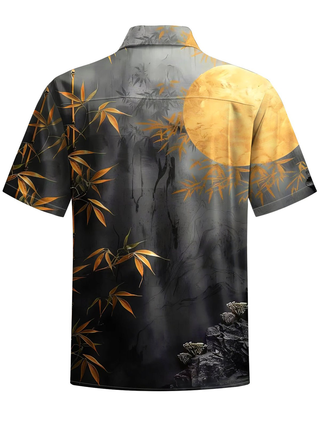 Alohadaddy® Vintage Bamboo Art Print Chest Pocket Men&