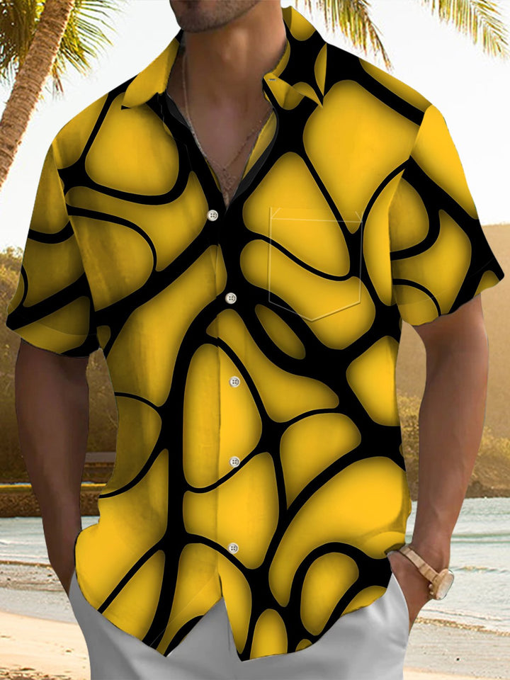 Alohadaddy® Vintage Abstract Geometric Art Print Pocket Men&