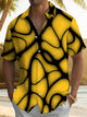 Alohadaddy® Vintage Abstract Geometric Art Print Pocket Men's Stretch Short Sleeve Shirt Big & Tall