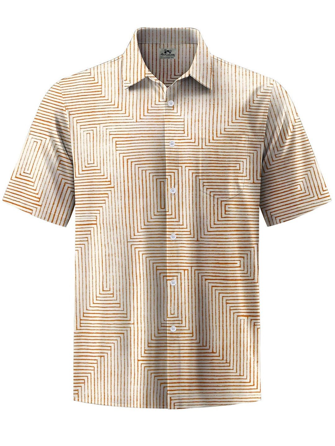 Alohadaddy® Casual Stripe Print Art Pocket Stretch Men&