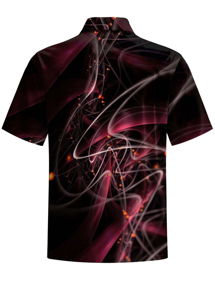 Alohadaddy® Retro Abstract Art Print Chest Pocket Stretch Men&