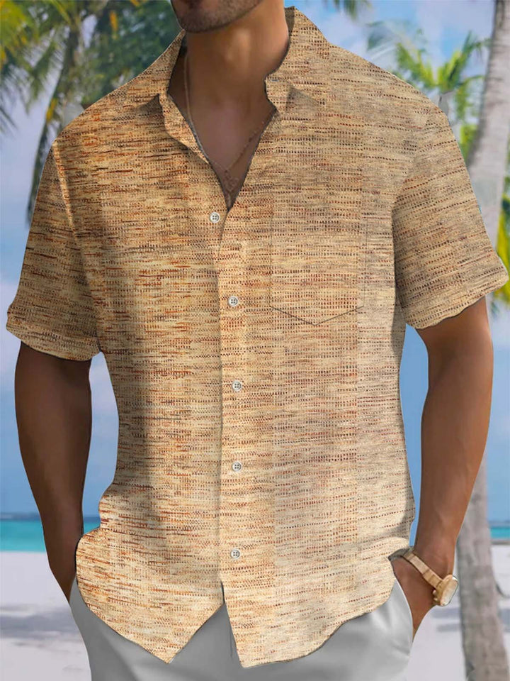 Alohadaddy® Casual Gradient Textured Print Art Pocket Stretch Men&