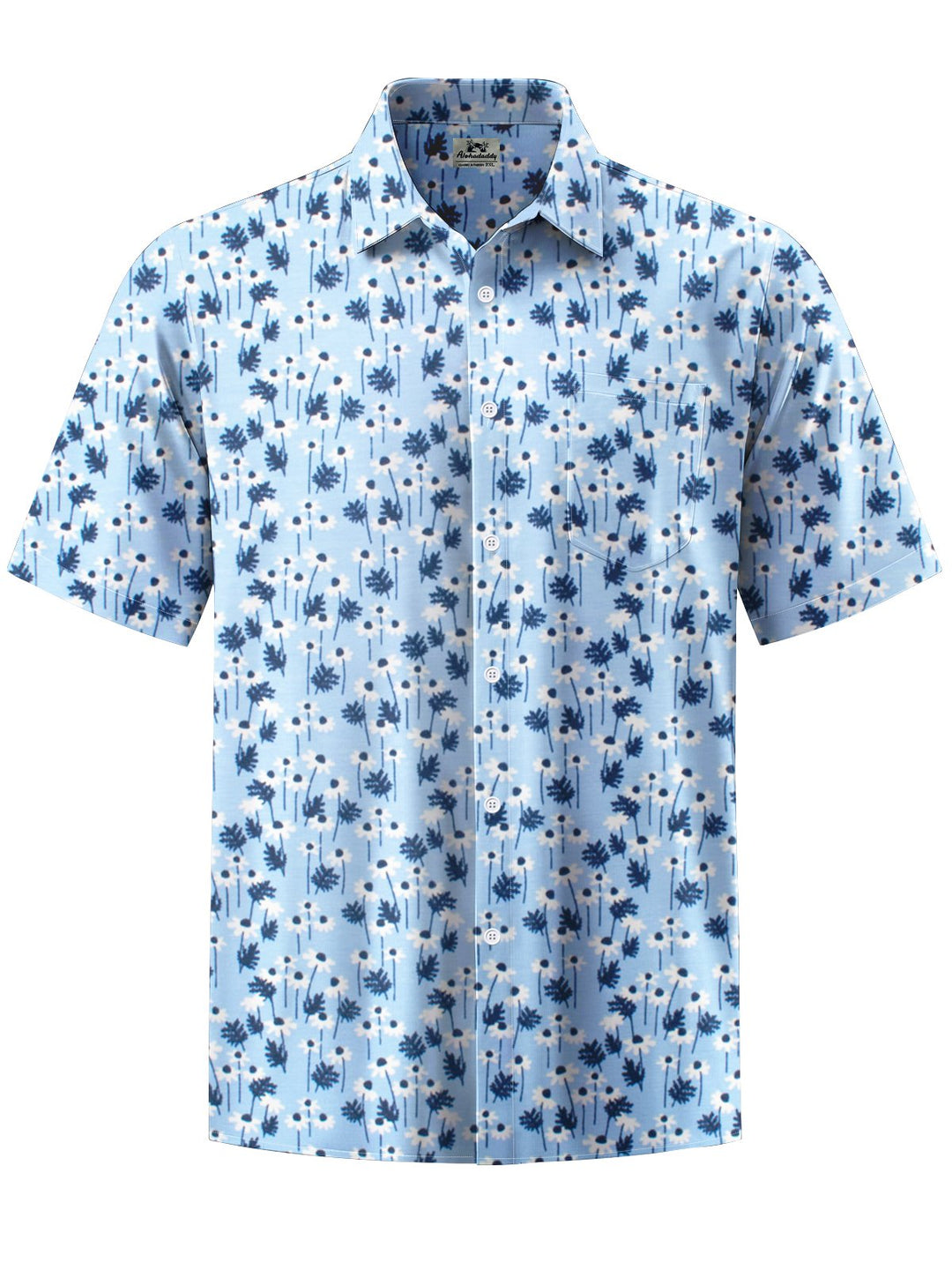 Alohadaddy® Hawaiian Flowers Art Print Chest Pocket Men&