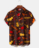Alohadaddy® Vintage Hawaiian Music Violin and Saxophone Note Short-Sleeve Shirt