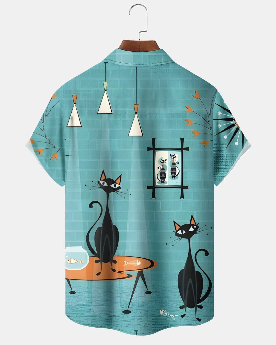 Alohadaddy® Retro Atomic Geometric Cat Men&
