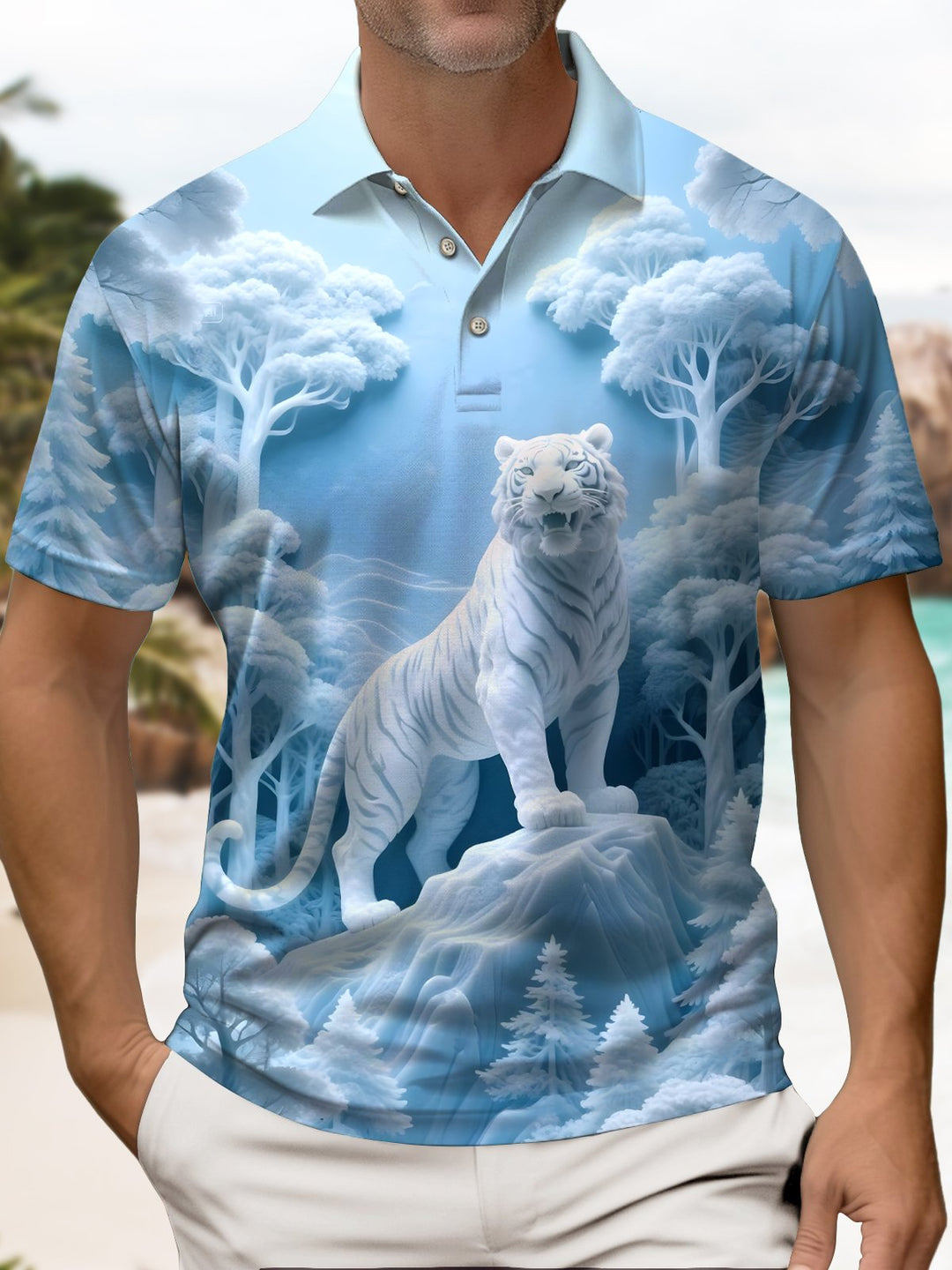 Alohadaddy® Retro Tiger 3D Ukiyo-e Men&