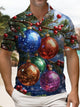 Alohadaddy® Holiday Christmas Balls Christmas Trees Short-Sleeve Polo Shirts