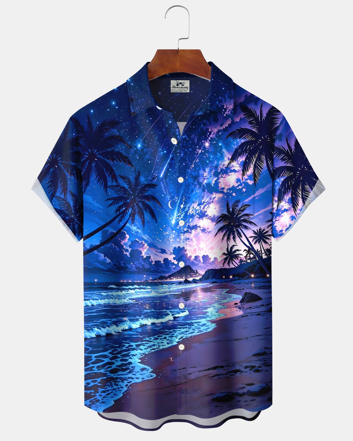 Alohadaddy® Hawaiian Beach Gradient Coconut Tree Vacation Shirt