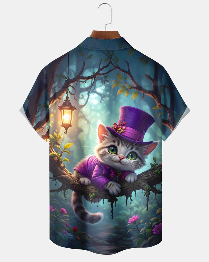 Alohadaddy® Holiday Mardi Gras Cat Cartoon Plus Size Men&