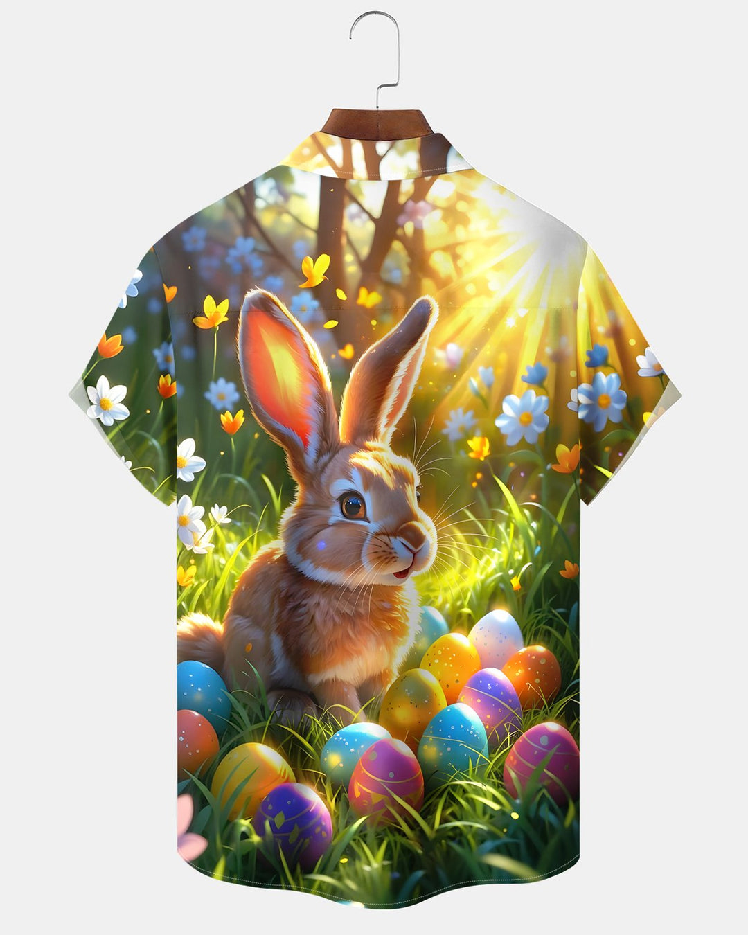 Alohadaddy® Easter Holiday Egg Bunny Cartoon Hawaiian Shirt