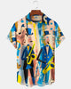 Alohadaddy® Retro Music Jazz Saxophone Band Short-Sleeve Shirt