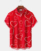 Alohadaddy® Valentine's Day Holiday Heart Art Men's Short-Sleeve Shirt
