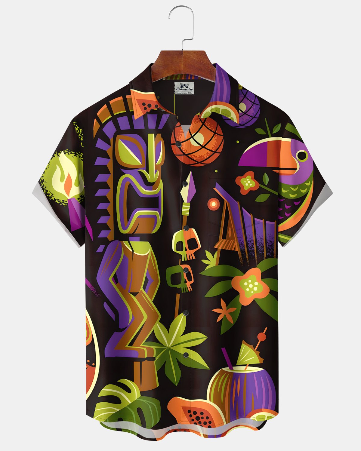 Alohadaddy® Hawaiian Vintage Tiki Statue Vacation Hawaiian Shirt