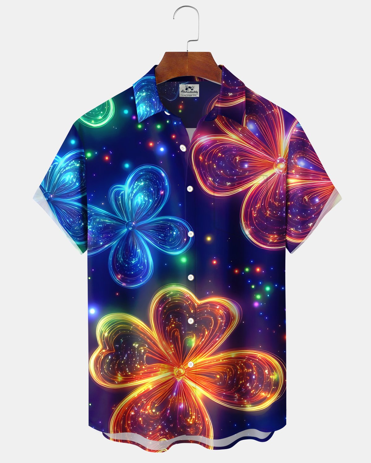 Alohadaddy® Holiday St. Patrick's Clover Gradient Short-Sleeve Shirt