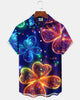 Alohadaddy® Holiday St. Patrick's Clover Gradient Short-Sleeve Shirt