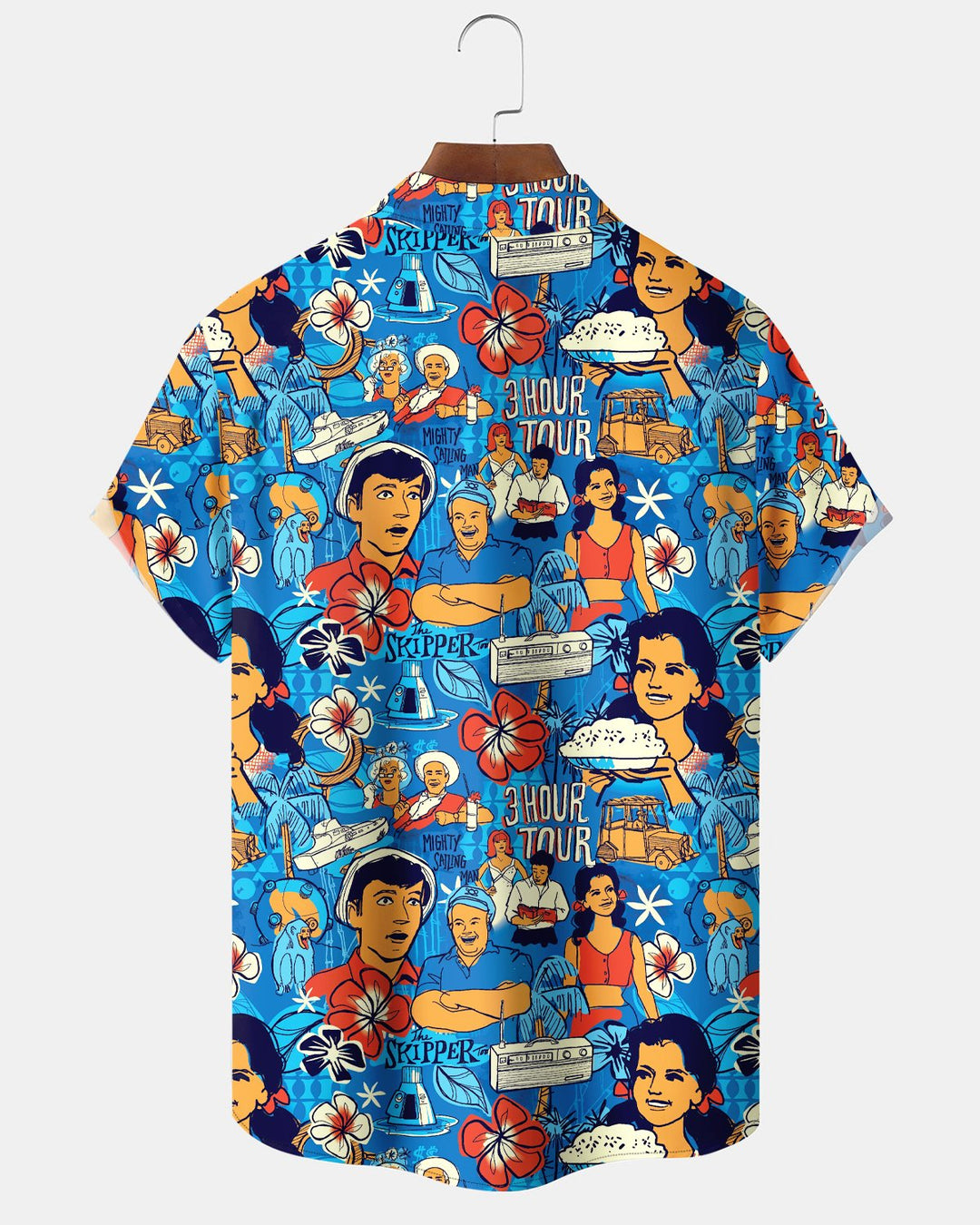 Alohadaddy® Hawaiian Retro Poster Tiki Short-Sleeve Shirt
