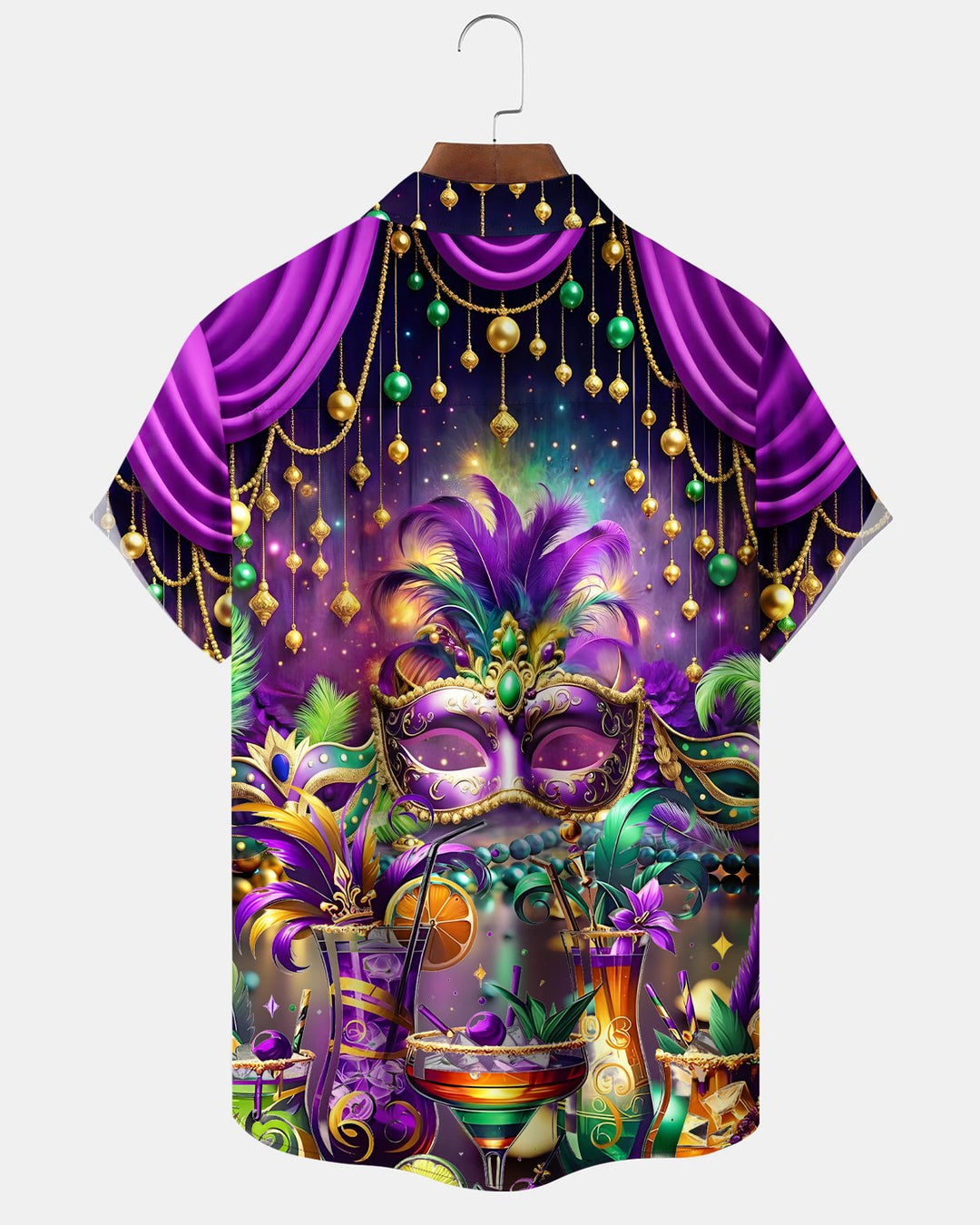Alohadaddy® Carnival Mask Retro Cocktail Hawaiian Shirt