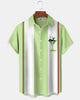 Alohadaddy® Retro Atomic Cat Hawaiian Cocktail Bowling Shirt