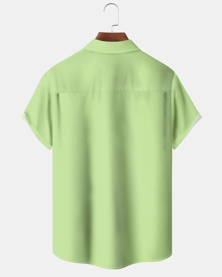 Alohadaddy® Retro Atomic Cat Hawaiian Cocktail Bowling Shirt