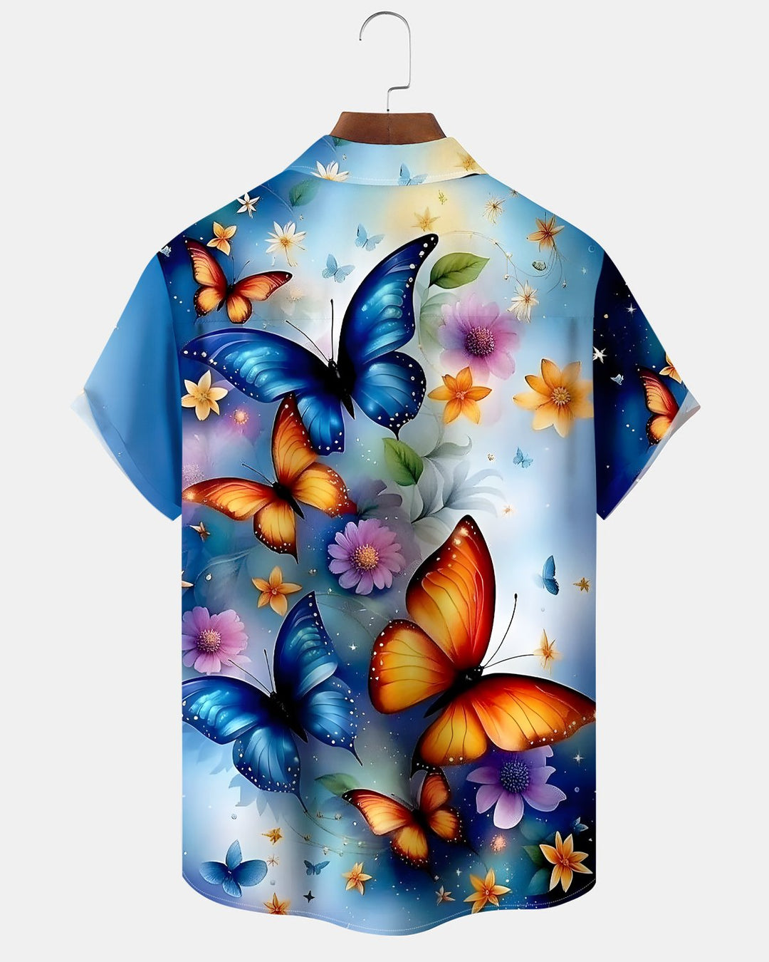 Alohadaddy® Hawaiian Butterfly Gradient Abstract 3D Retro Men&